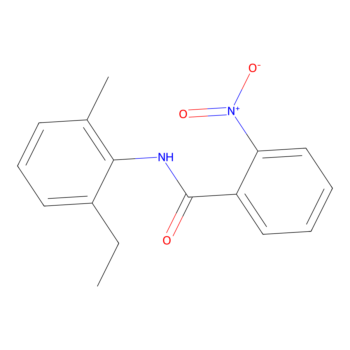 N-(2-ethyl-6-methylphenyl)-2-nitrobenzamide molecular structure, CAS 331845-93-3