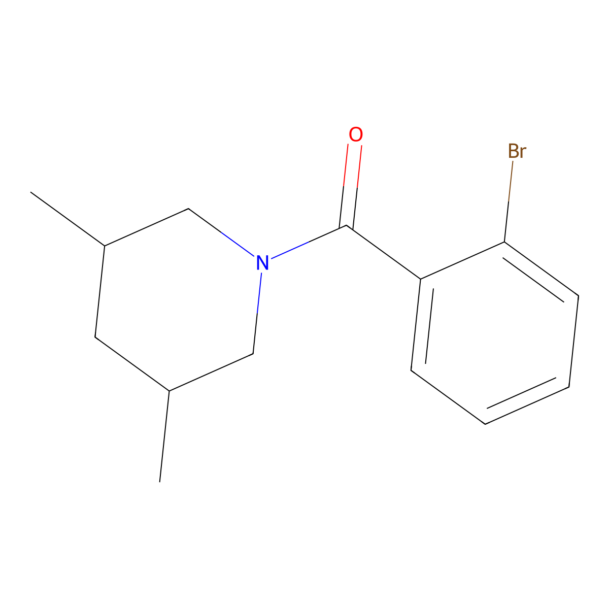 1-[(2-Bromophenyl)carbonyl]-3,5-dimethylpiperidine molecular structure, CAS 331846-05-0