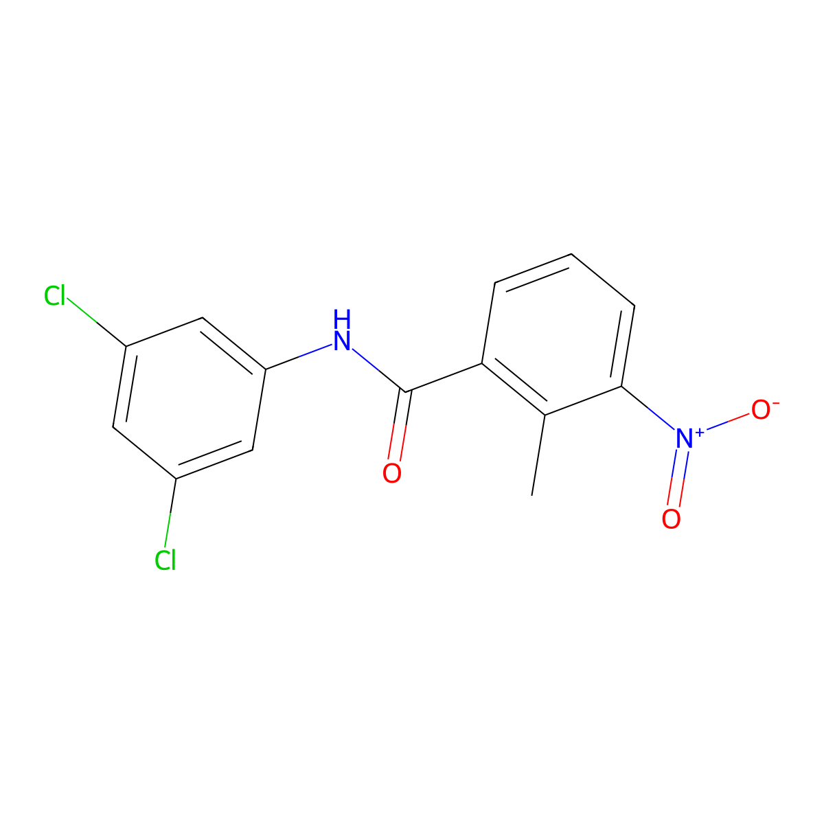 N-(3,5-dichlorophenyl)-2-methyl-3-nitrobenzamide molecular structure, CAS 331846-06-1
