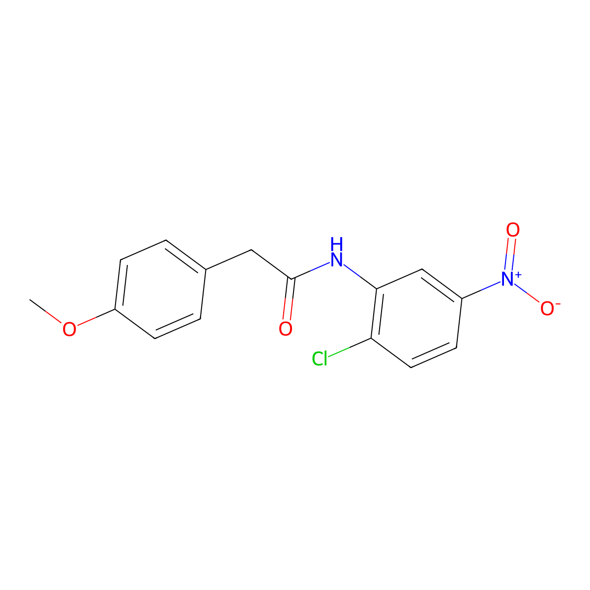 N-(2-chloro-5-nitrophenyl)-2-(4-methoxyphenyl)acetamide molecular structure, CAS 331846-15-2