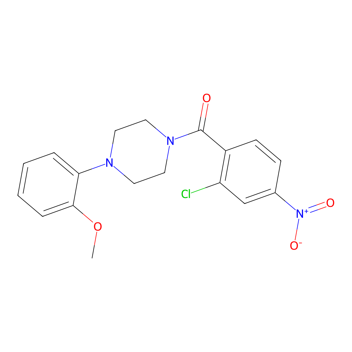 (2-Chloro-4-nitrophenyl)[4-(2-methoxyphenyl)piperazin-1-yl]methanone molecular structure, CAS 331846-22-1