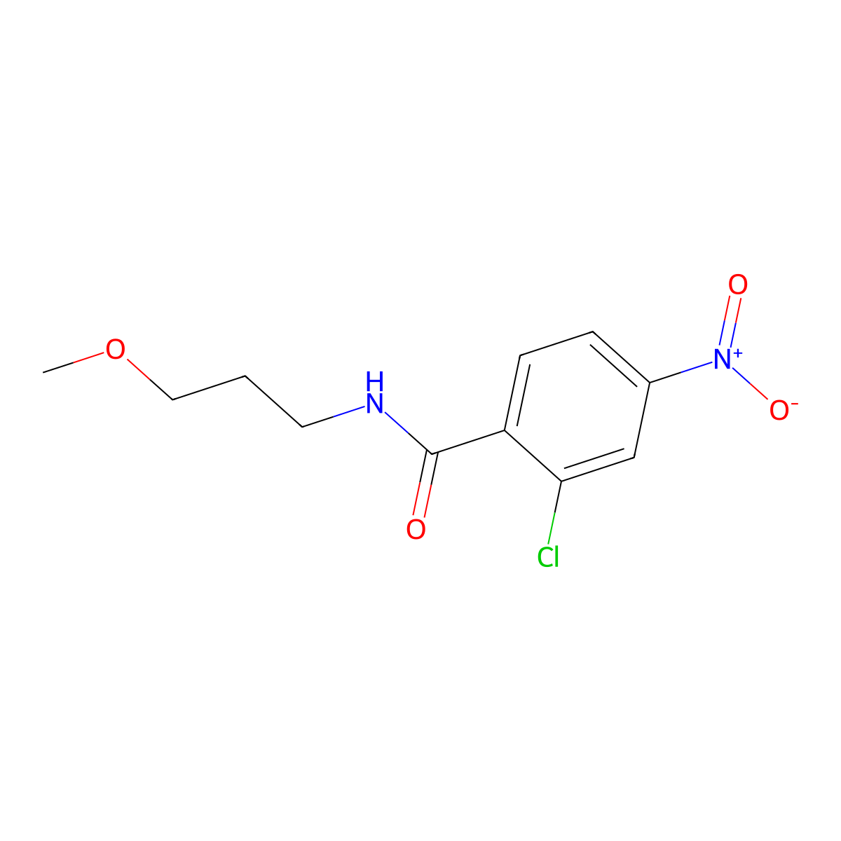 2-chloro-N-(3-methoxypropyl)-4-nitrobenzamide molecular structure, CAS 331846-23-2