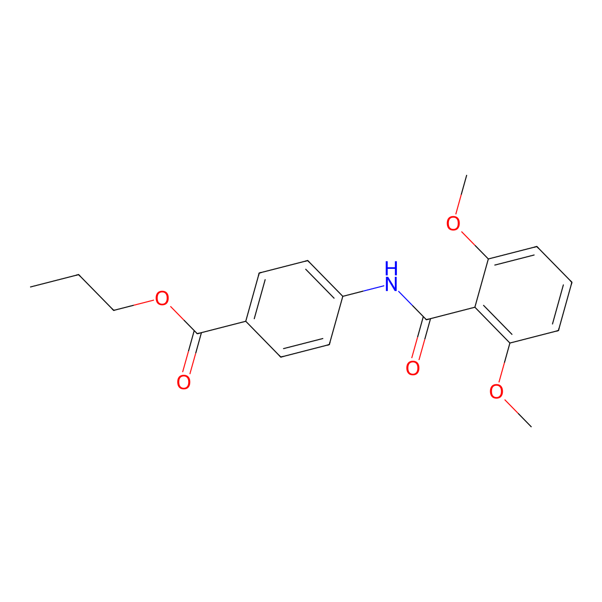 Propyl 4-[(2,6-dimethoxybenzoyl)amino]benzoate molecular structure, CAS 331846-35-6