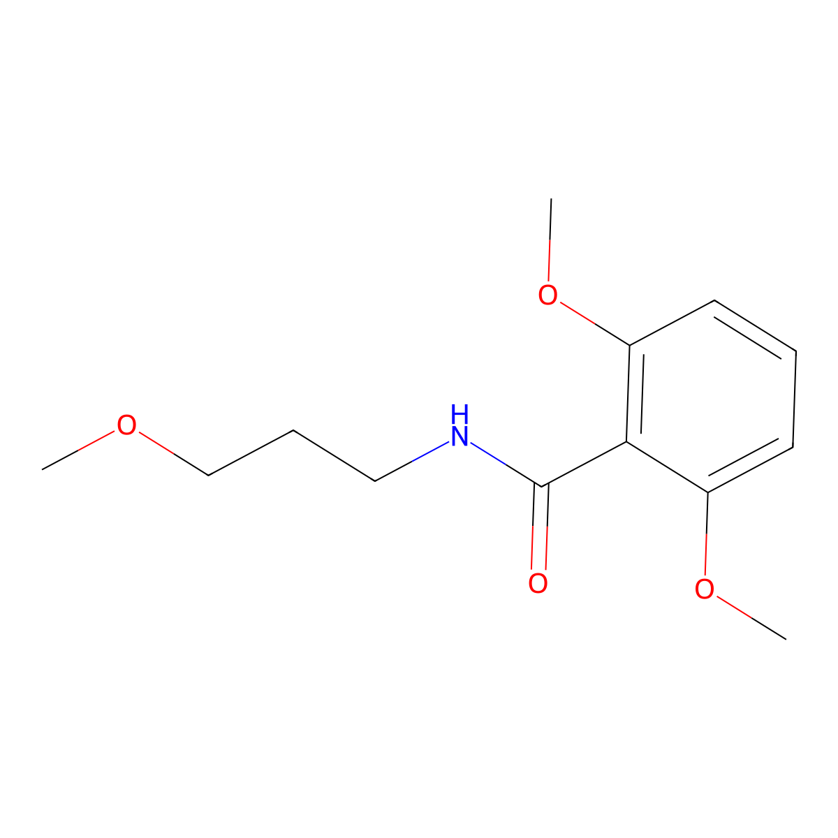 2,6-dimethoxy-N-(3-methoxypropyl)benzamide molecular structure, CAS 331846-36-7