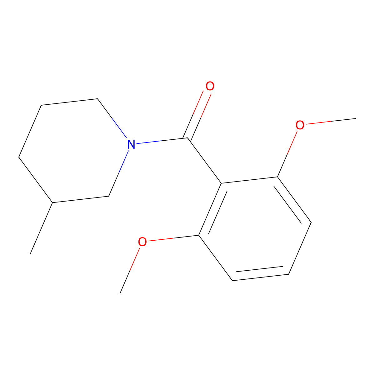 2,6-Dimethoxyphenyl 3-methylpiperidyl ketone molecular structure, CAS 331846-40-3