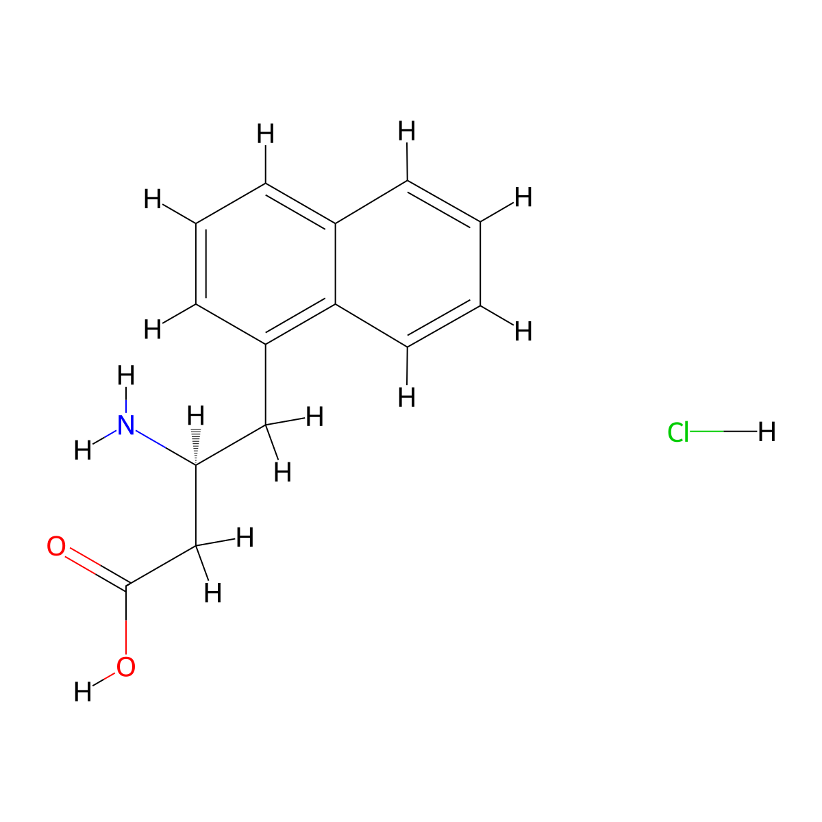 (S)-3-Amino-4-(naphthalen-1-yl)butanoic acid hydrochloride molecular structure, CAS 331846-99-2