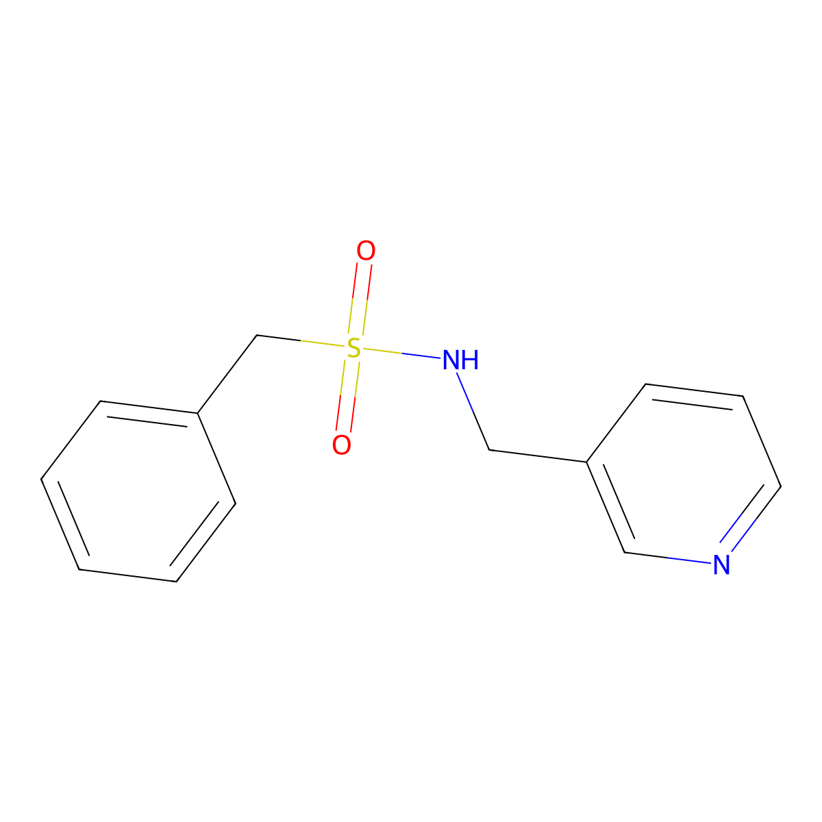 1-phenyl-N-(pyridin-3-ylmethyl)methanesulfonamide molecular structure, CAS 331847-59-7