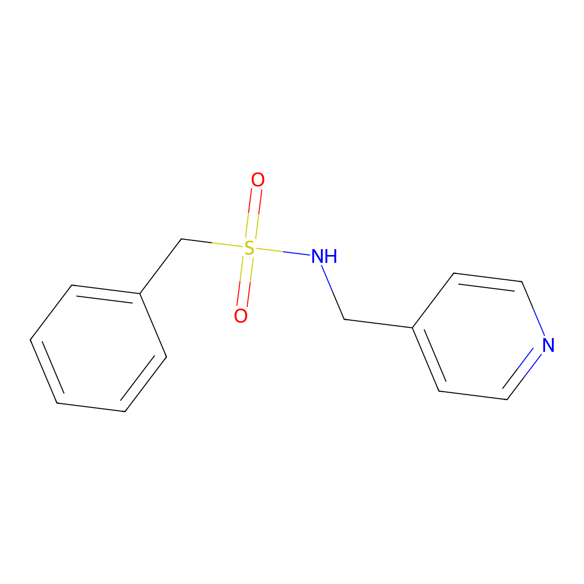 1-phenyl-N-(pyridin-4-ylmethyl)methanesulfonamide molecular structure, CAS 331847-60-0
