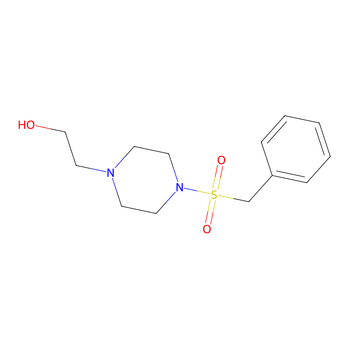 2-(4-Benzylsulfonylpiperazin-1-yl)ethanol molecular structure, CAS 331847-67-7