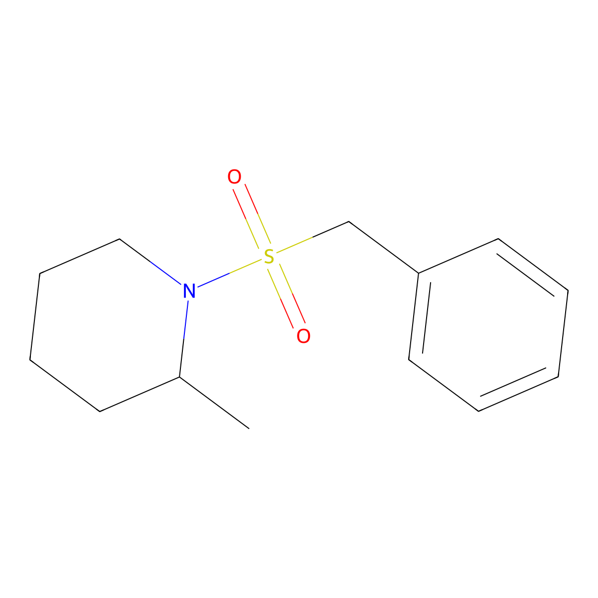1-(Benzylsulfonyl)-2-methylpiperidine molecular structure, CAS 331847-68-8