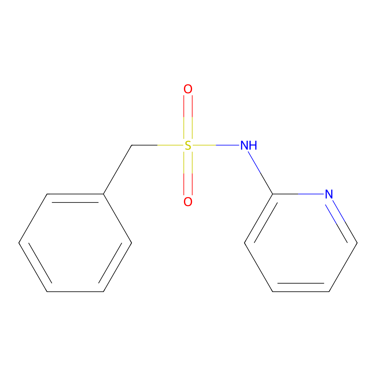 1-phenyl-N-(pyridin-2-yl)methanesulfonamide molecular structure, CAS 331847-70-2