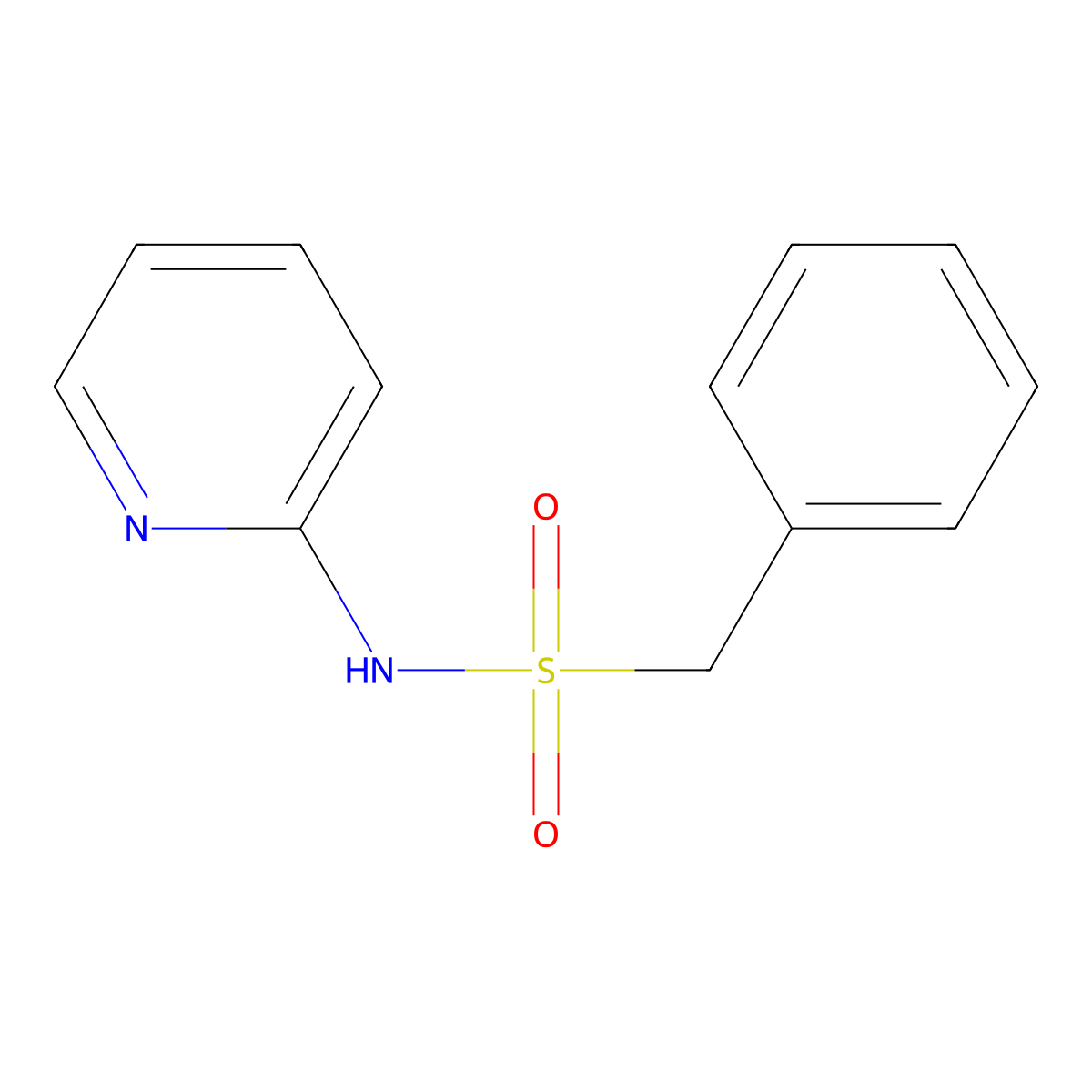 1-phenyl-N-(pyridin-2-yl)methanesulfonamide molecular structure, CAS 331847-70-2