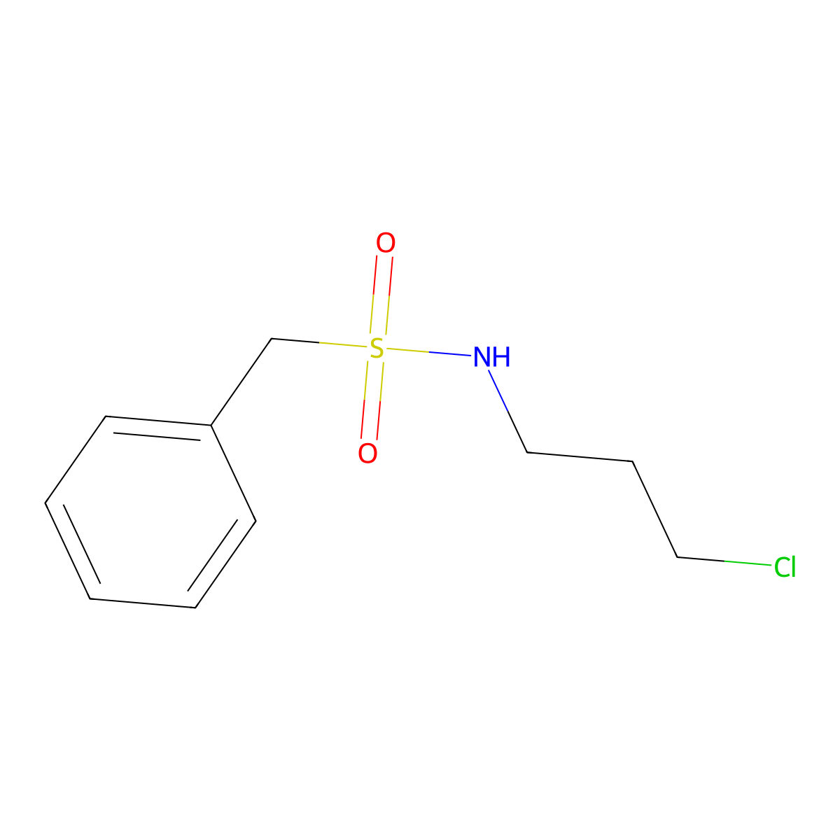 N-(3-chloropropyl)-1-phenylmethanesulfonamide molecular structure, CAS 331847-73-5