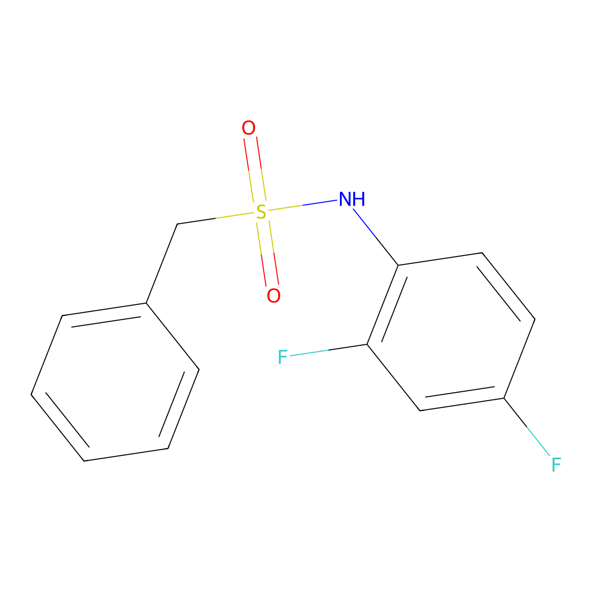 N-(2,4-difluorophenyl)-1-phenylmethanesulfonamide molecular structure, CAS 331847-74-6