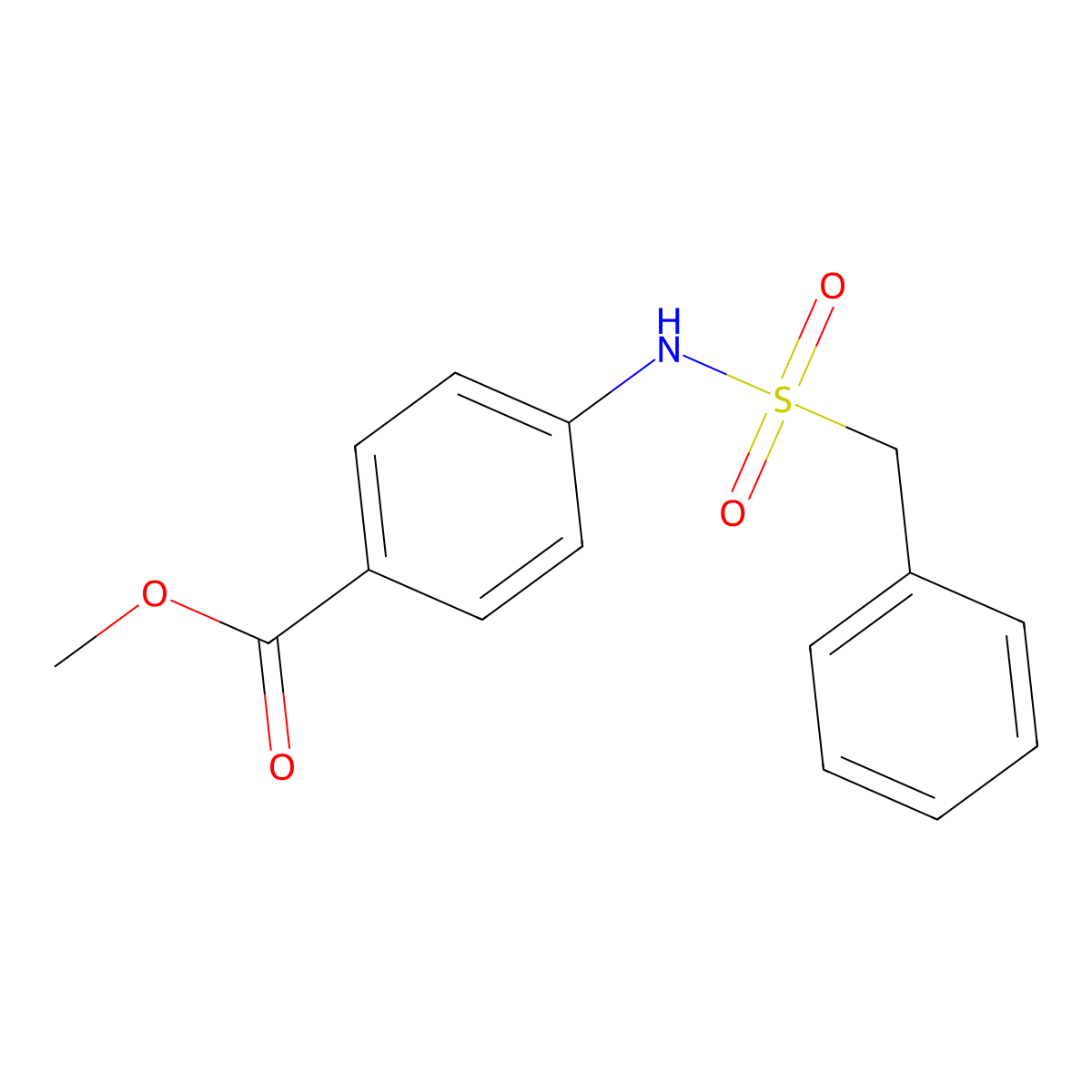 Methyl 4-[(benzylsulfonyl)amino]benzoate molecular structure, CAS 331847-75-7