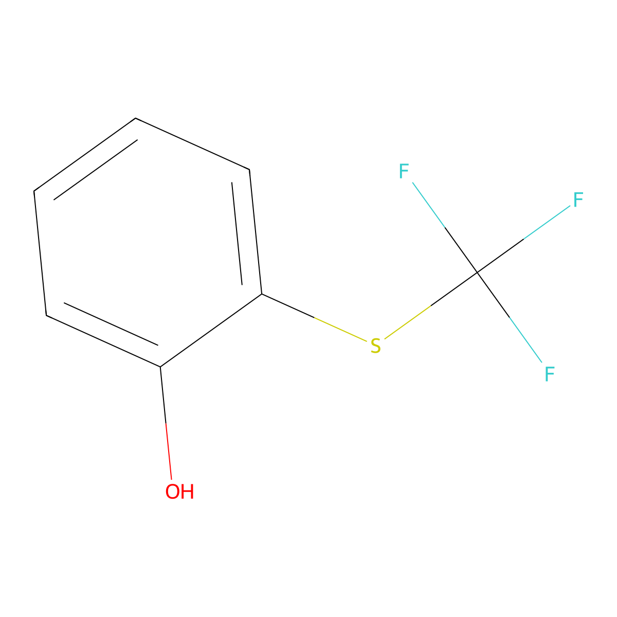 2-[(Trifluoromethyl)sulfanyl]phenol molecular structure, CAS 33185-56-7