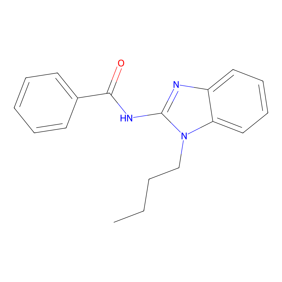 N-(1-butylbenzimidazol-2-yl)benzamide molecular structure, CAS 331850-28-3