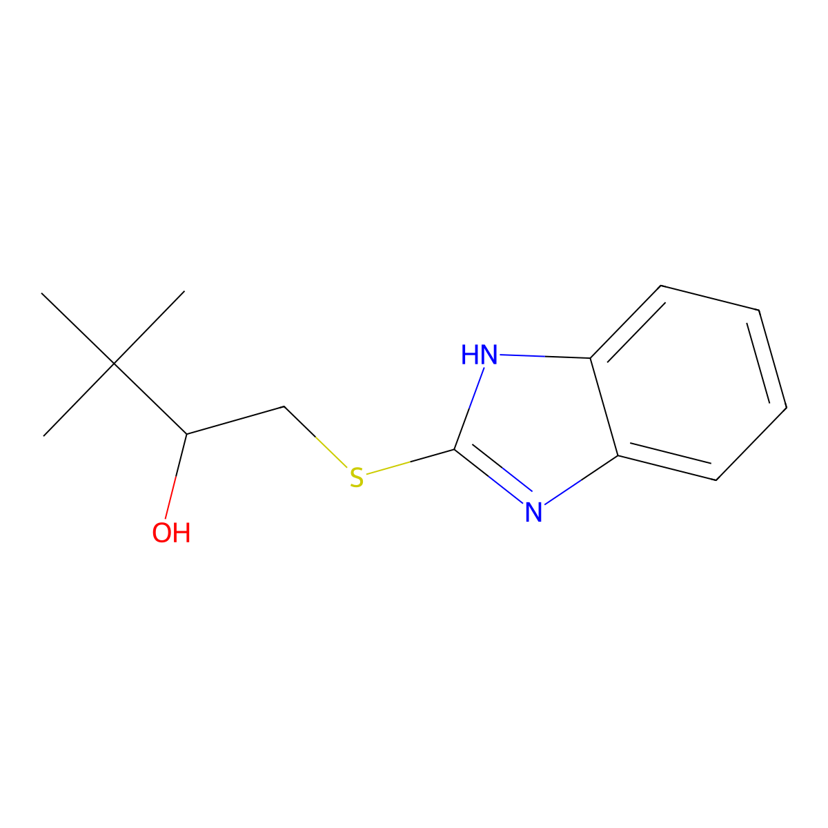 1-(1H-benzimidazol-2-ylsulfanyl)-3,3-dimethylbutan-2-ol molecular structure, CAS 331850-40-9