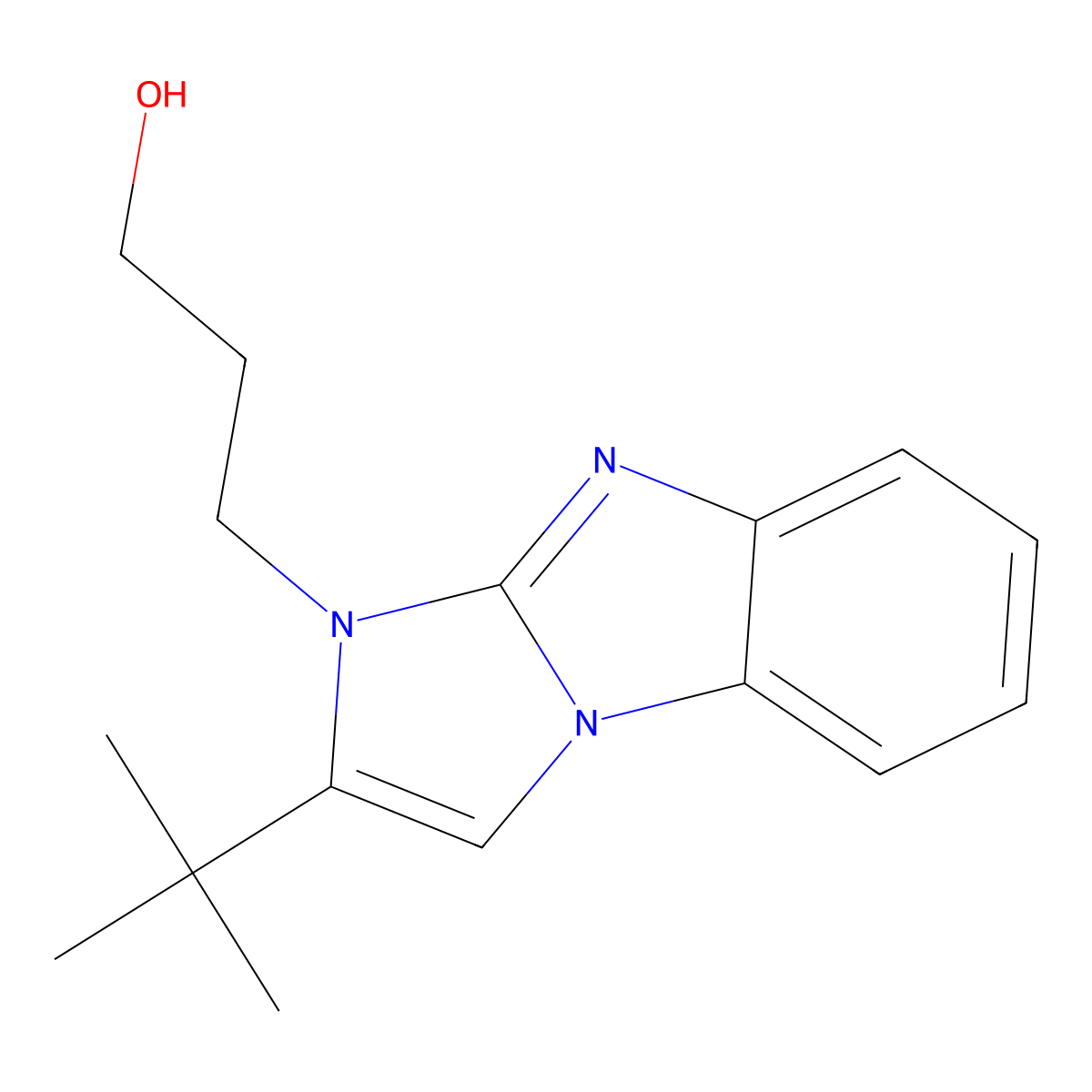 3-(2-Tert-butylimidazo[1,2-a]benzimidazol-3-yl)propan-1-ol molecular structure, CAS 331850-42-1