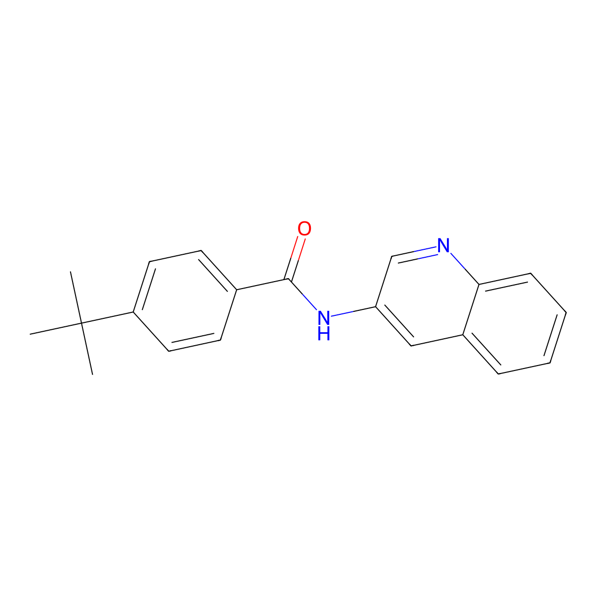 4-tert-butyl-N-(quinolin-3-yl)benzamide molecular structure, CAS 331850-72-7