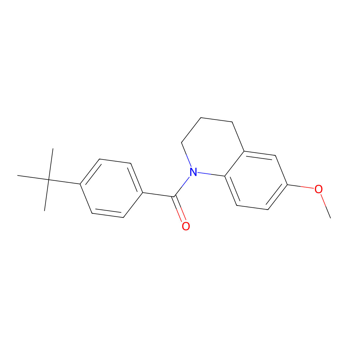 (4-(tert-Butyl)phenyl)(6-methoxy-3,4-dihydroquinolin-1(2H)-yl)methanone molecular structure, CAS 331850-74-9