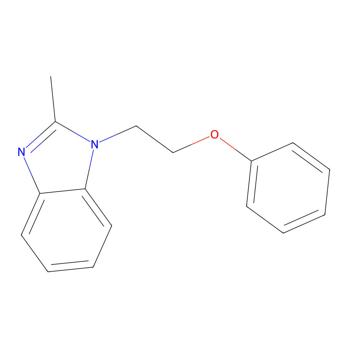 2-Methyl-1-(2-phenoxyethyl)benzimidazole molecular structure, CAS 331851-44-6