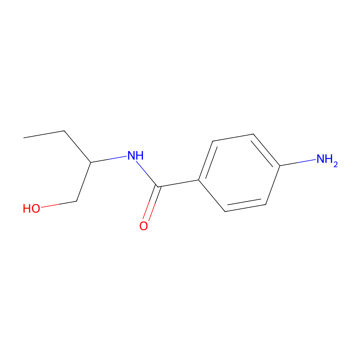 4-amino-N-(1-hydroxybutan-2-yl)benzamide molecular structure, CAS 331851-71-9