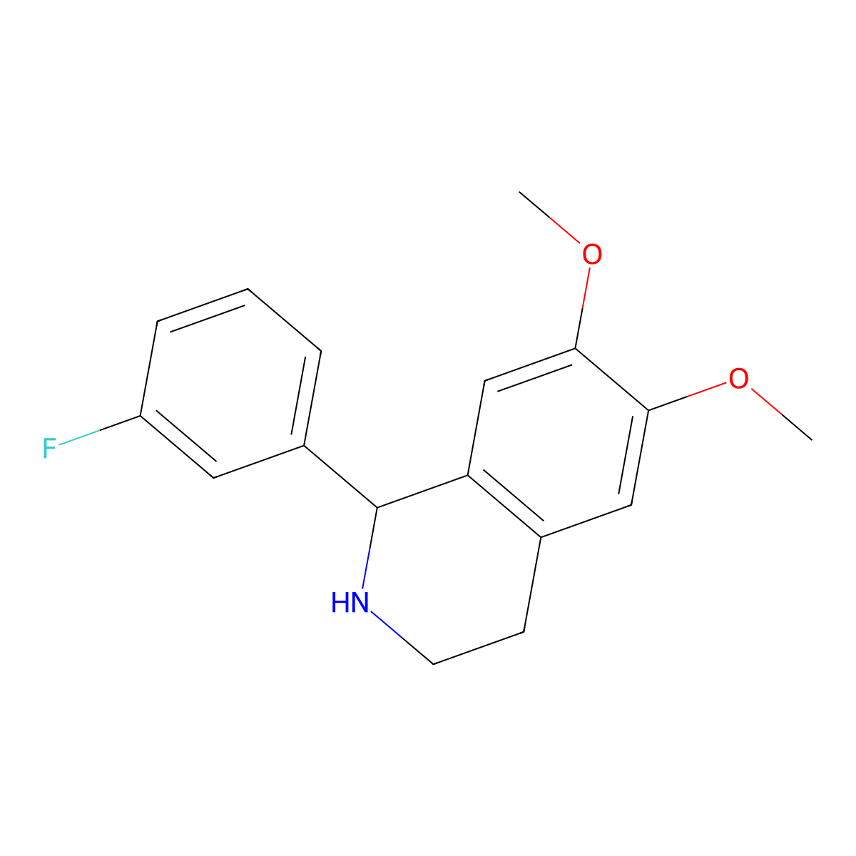1-(3-Fluorophenyl)-6,7-dimethoxy-1,2,3,4-tetrahydroisoquinoline molecular structure, CAS 331852-85-8