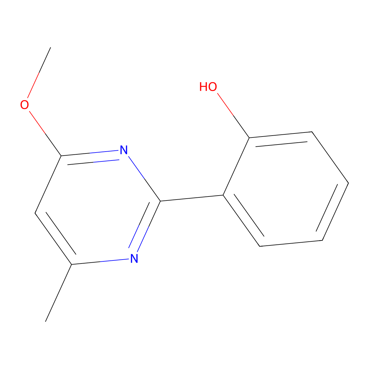 2-(4-Methoxy-6-methyl-2-pyrimidinyl)phenol molecular structure, CAS 331852-93-8