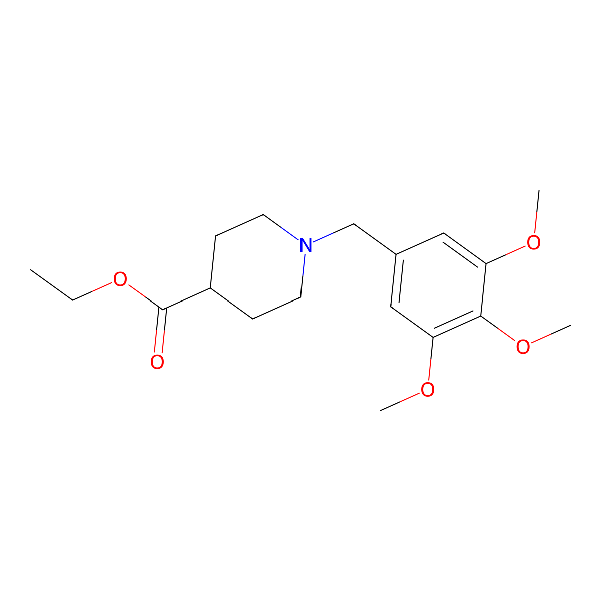 Ethyl 1-(3,4,5-trimethoxybenzyl)piperidine-4-carboxylate molecular structure, CAS 331853-43-1