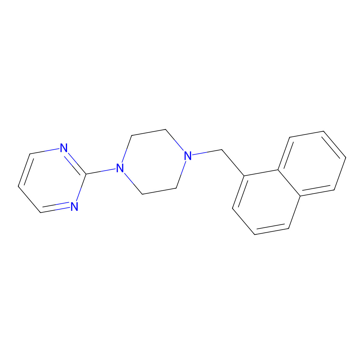 2-[4-(Naphthalen-1-ylmethyl)piperazin-1-yl]pyrimidine molecular structure, CAS 331853-83-9
