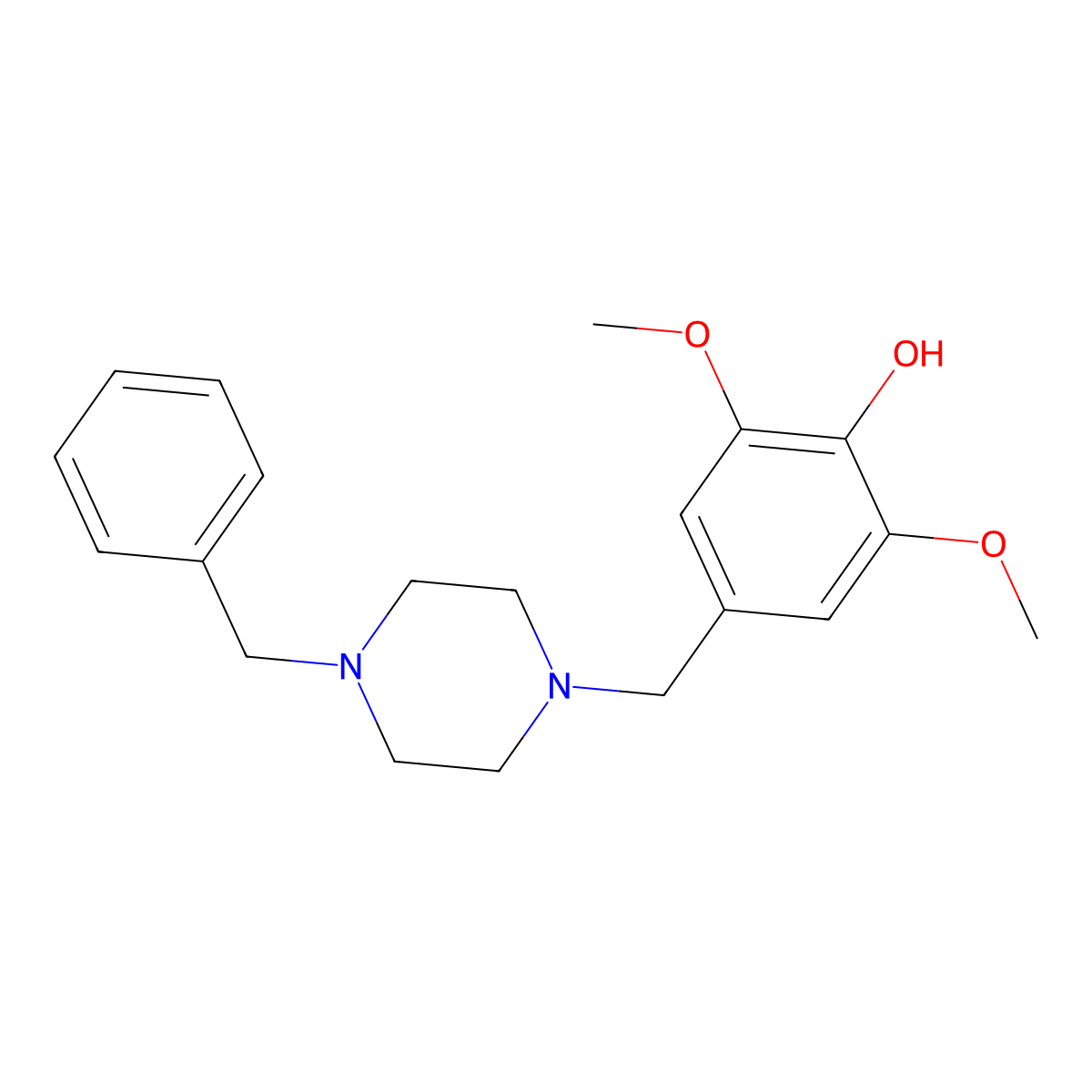 4-[(4-Benzylpiperazin-1-yl)methyl]-2,6-dimethoxyphenol molecular structure, CAS 331854-09-2