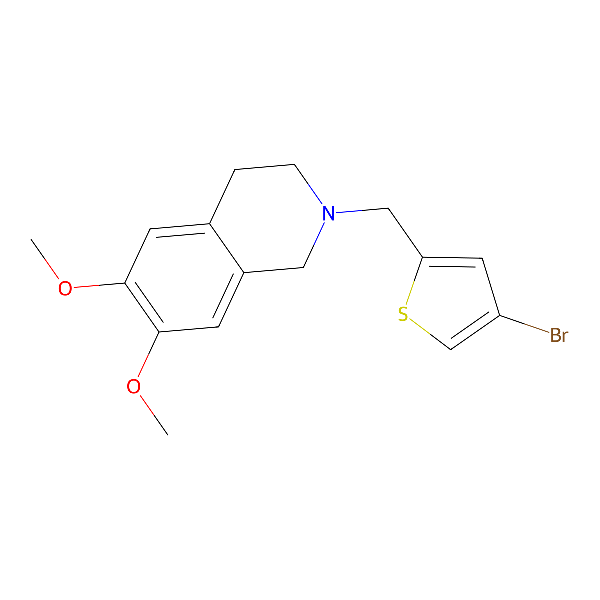 2-[(4-bromothiophen-2-yl)methyl]-6,7-dimethoxy-3,4-dihydro-1H-isoquinoline molecular structure, CAS 331855-51-7