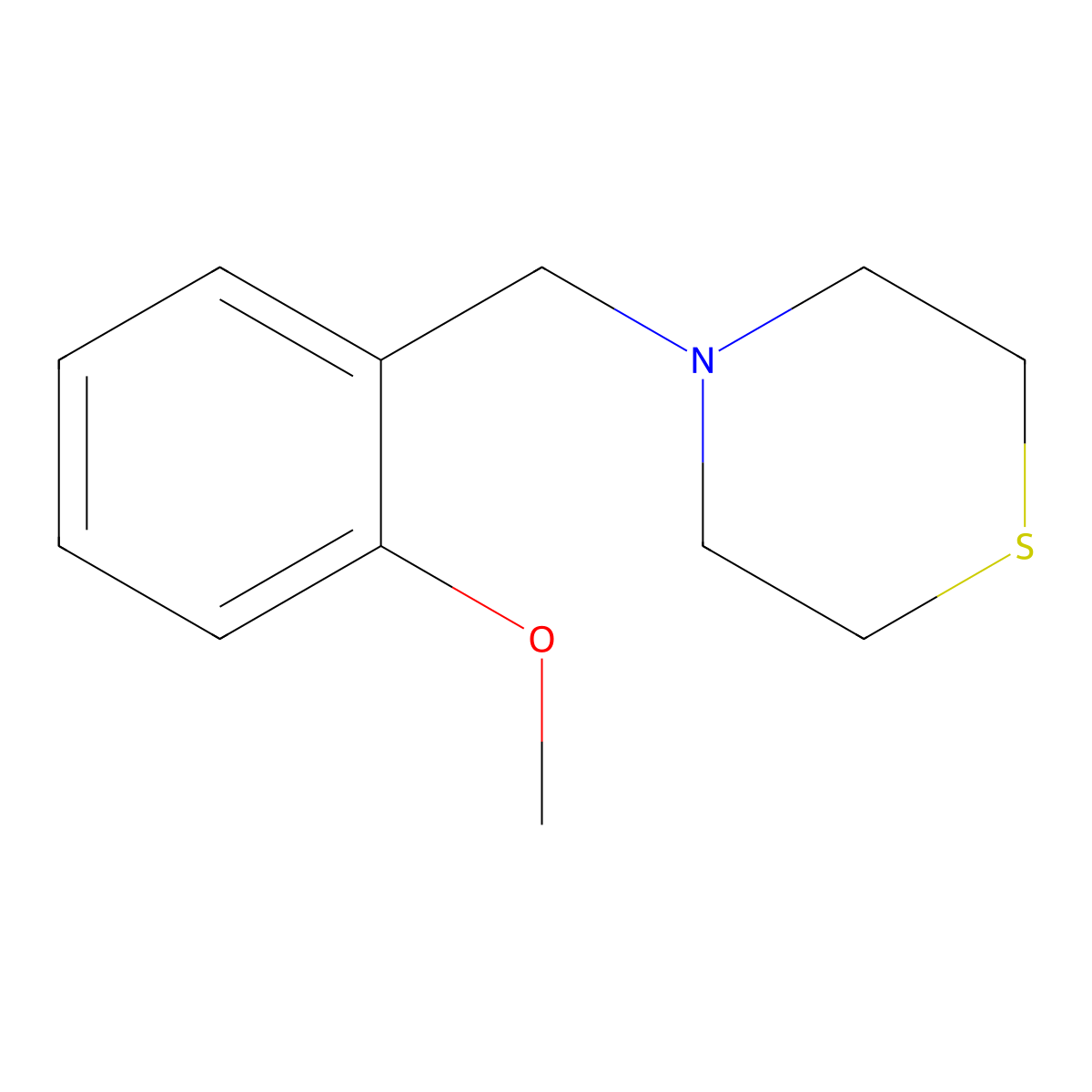 4-(2-Methoxybenzyl)thiomorpholine molecular structure, CAS 331856-08-7