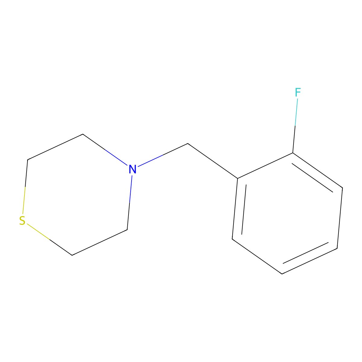 4-(2-Fluorobenzyl)thiomorpholine molecular structure, CAS 331856-26-9