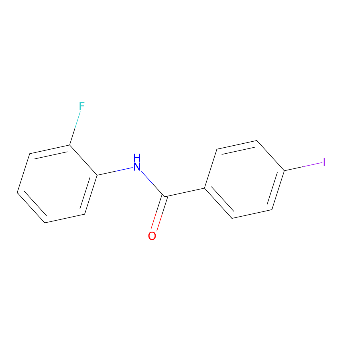 N-(2-fluorophenyl)-4-iodobenzamide molecular structure, CAS 331858-16-3