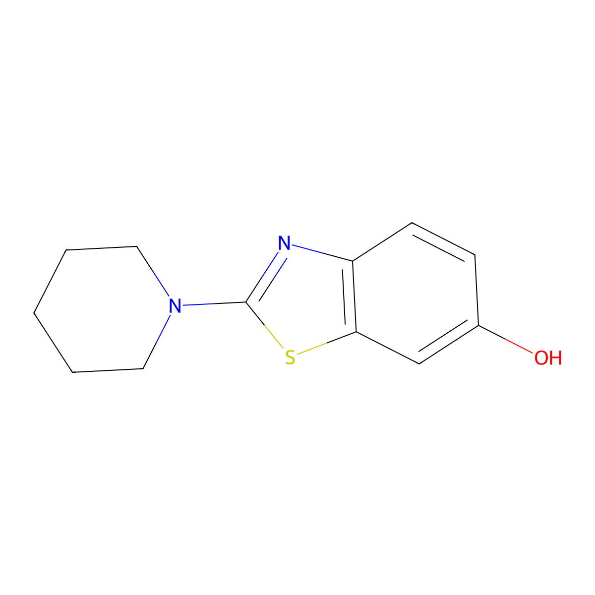 2-(Piperidin-1-yl)benzo[d]thiazol-6-ol molecular structure, CAS 33186-15-1