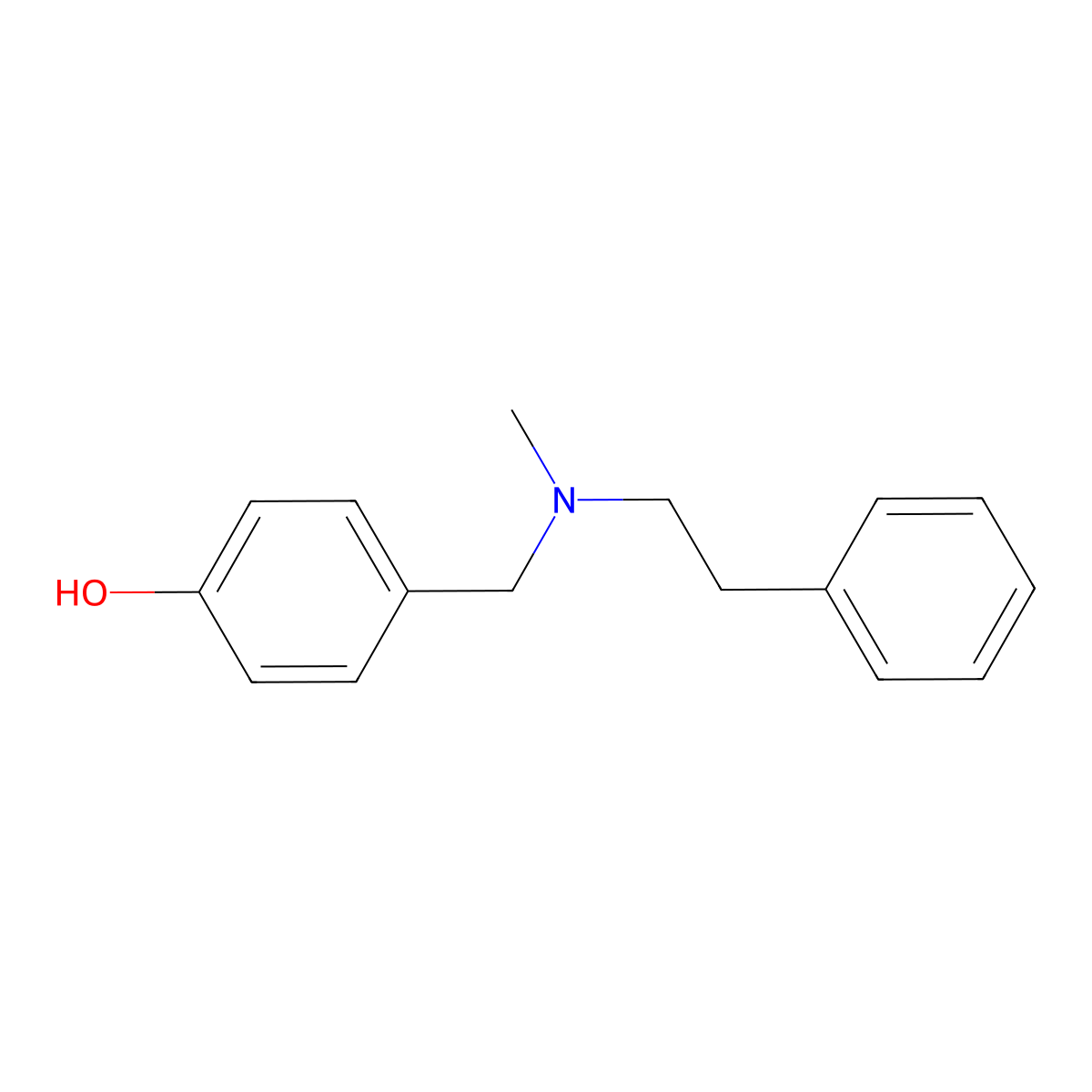 4-{[Methyl(2-phenylethyl)amino]methyl}phenol molecular structure, CAS 331860-23-2