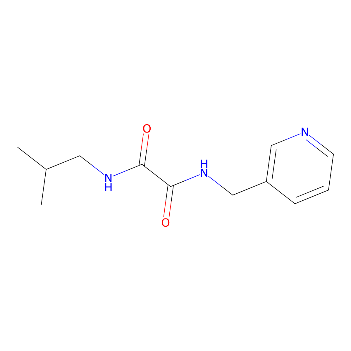 N-(2-methylpropyl)-N'-[(pyridin-3-yl)methyl]ethanediamide molecular structure, CAS 331863-05-9