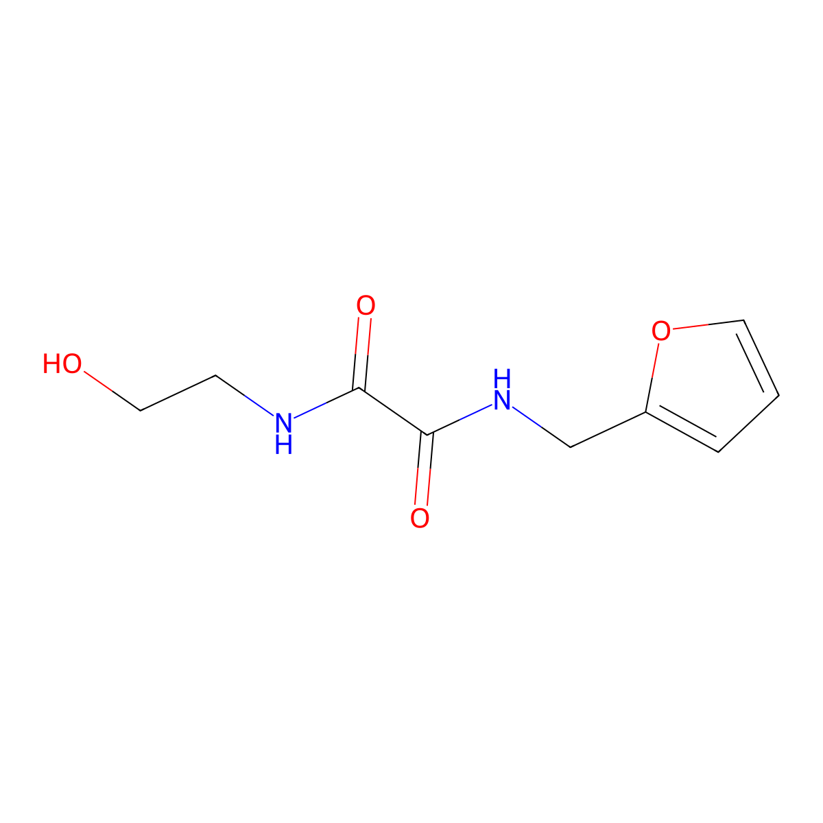 N'-(furan-2-ylmethyl)-N-(2-hydroxyethyl)oxamide molecular structure, CAS 331863-14-0