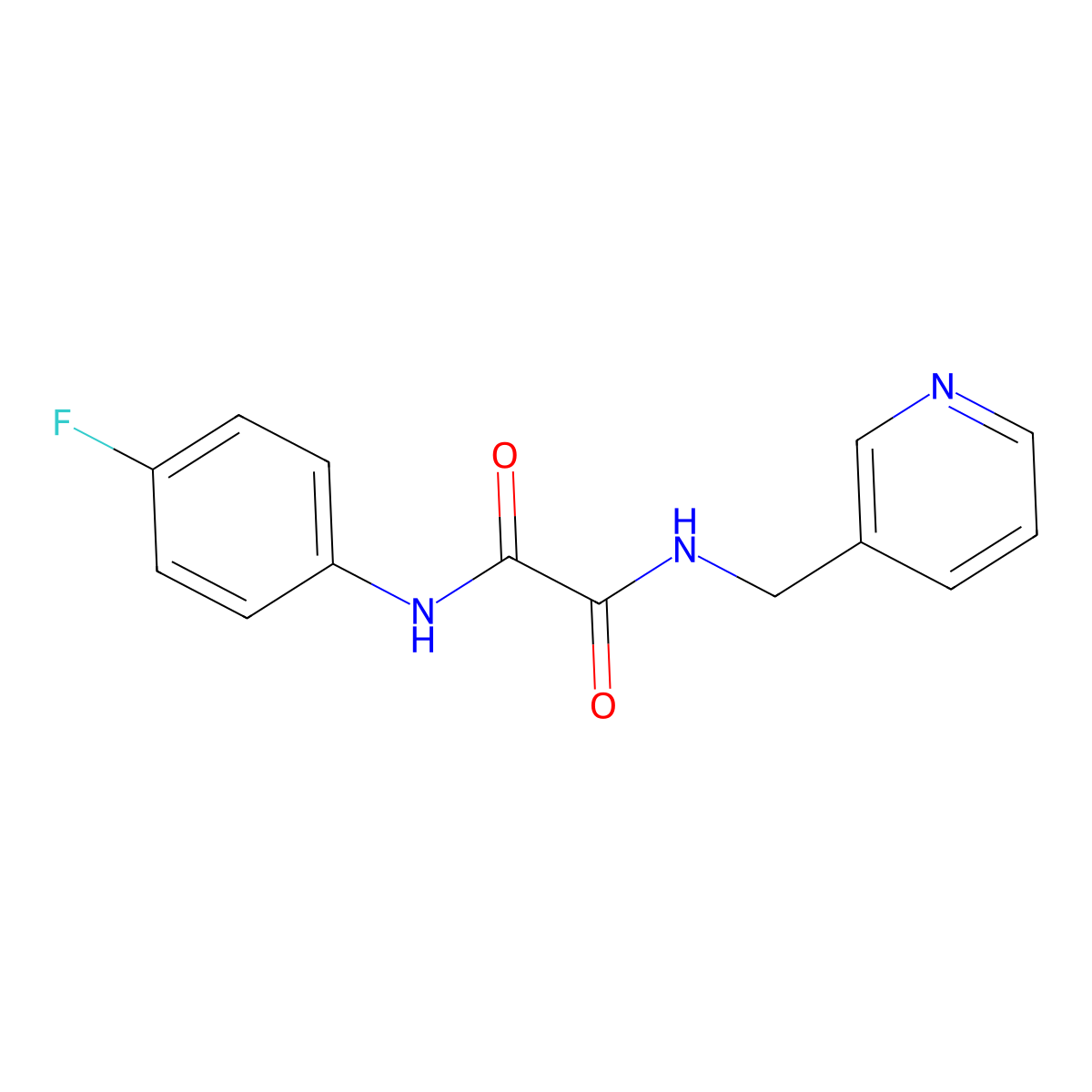 N'-(4-fluorophenyl)-N-(pyridin-3-ylmethyl)oxamide molecular structure, CAS 331863-16-2