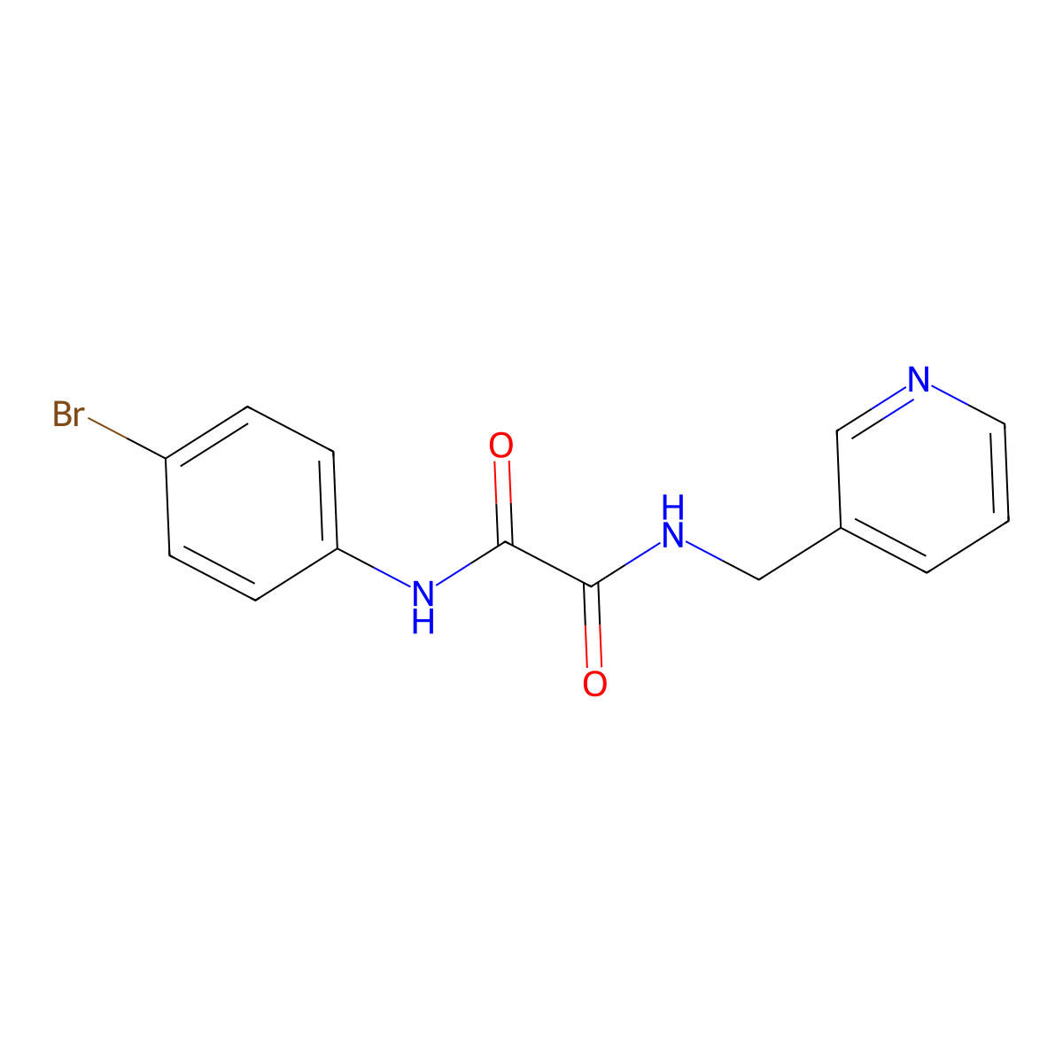 N'-(4-bromophenyl)-N-(pyridin-3-ylmethyl)oxamide molecular structure, CAS 331863-18-4