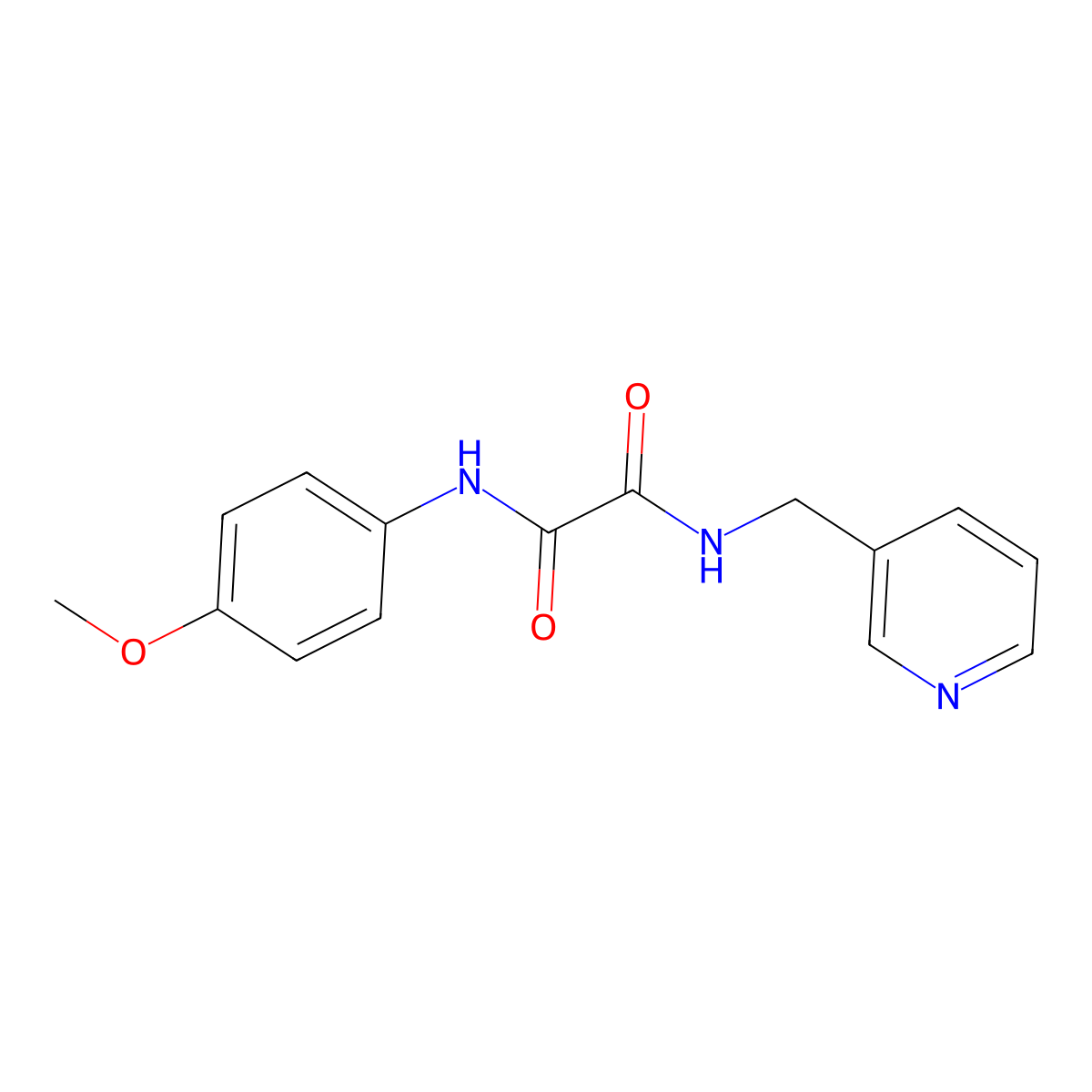 N'-(4-methoxyphenyl)-N-(pyridin-3-ylmethyl)oxamide molecular structure, CAS 331863-22-0
