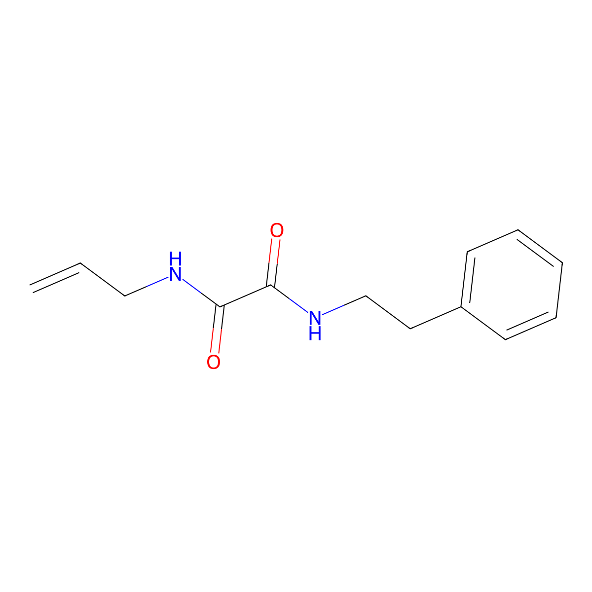 N-(2-phenylethyl)-N'-(prop-2-en-1-yl)ethanediamide molecular structure, CAS 331863-28-6