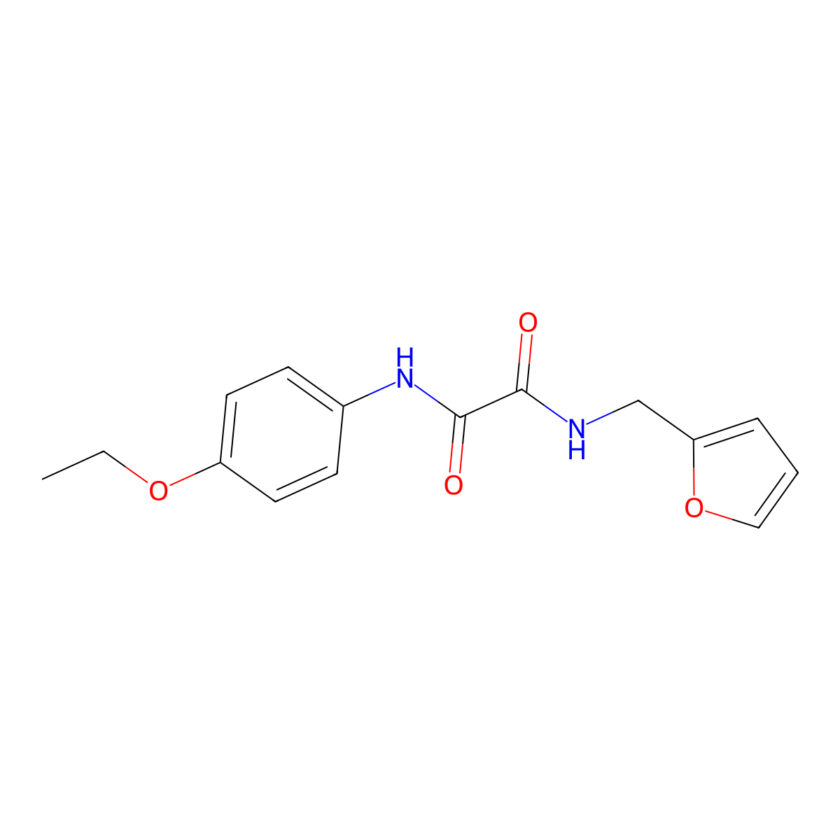 N'-(4-ethoxyphenyl)-N-(furan-2-ylmethyl)oxamide molecular structure, CAS 331863-32-2