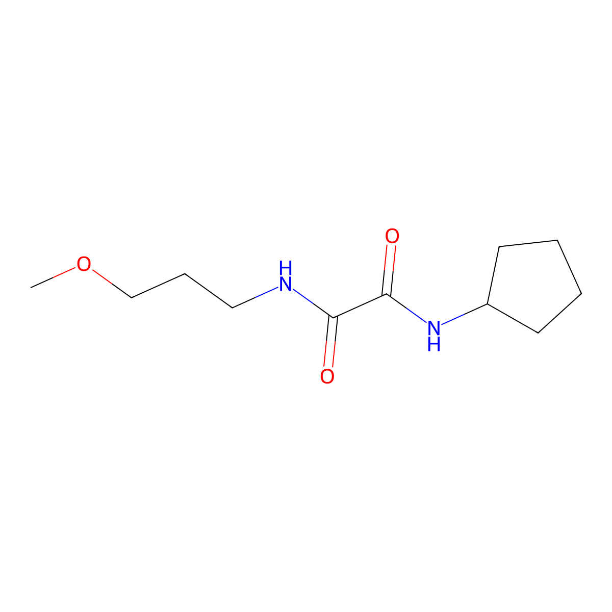 Oxamide, N-cyclopentyl-N'-(3-methoxypropyl)- molecular structure, CAS 331863-74-2