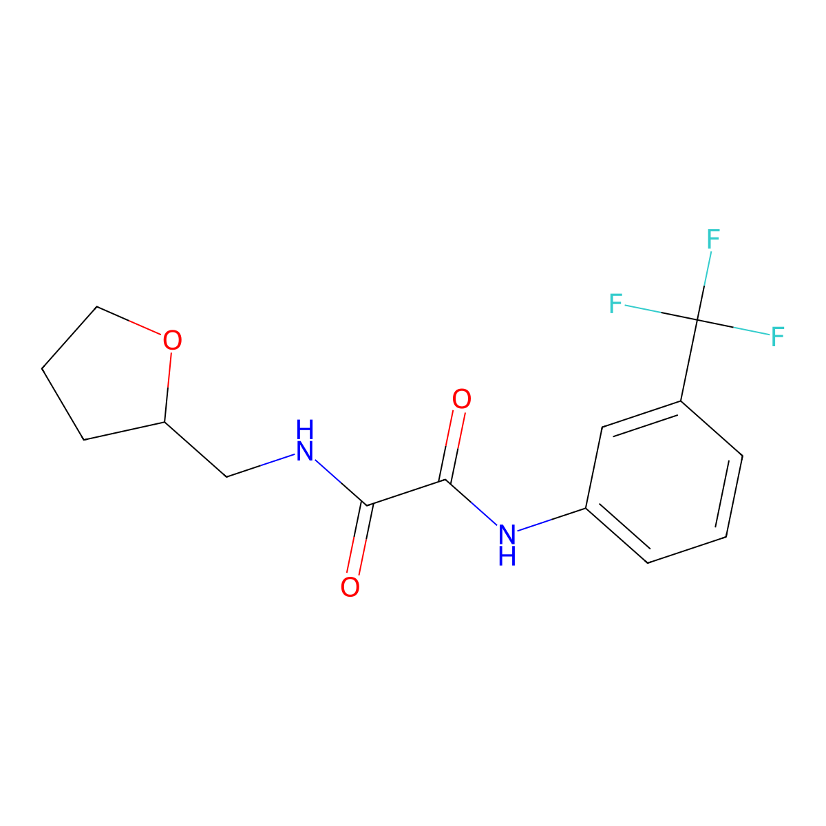 N-(oxolan-2-ylmethyl)-N'-[3-(trifluoromethyl)phenyl]oxamide molecular structure, CAS 331863-83-3