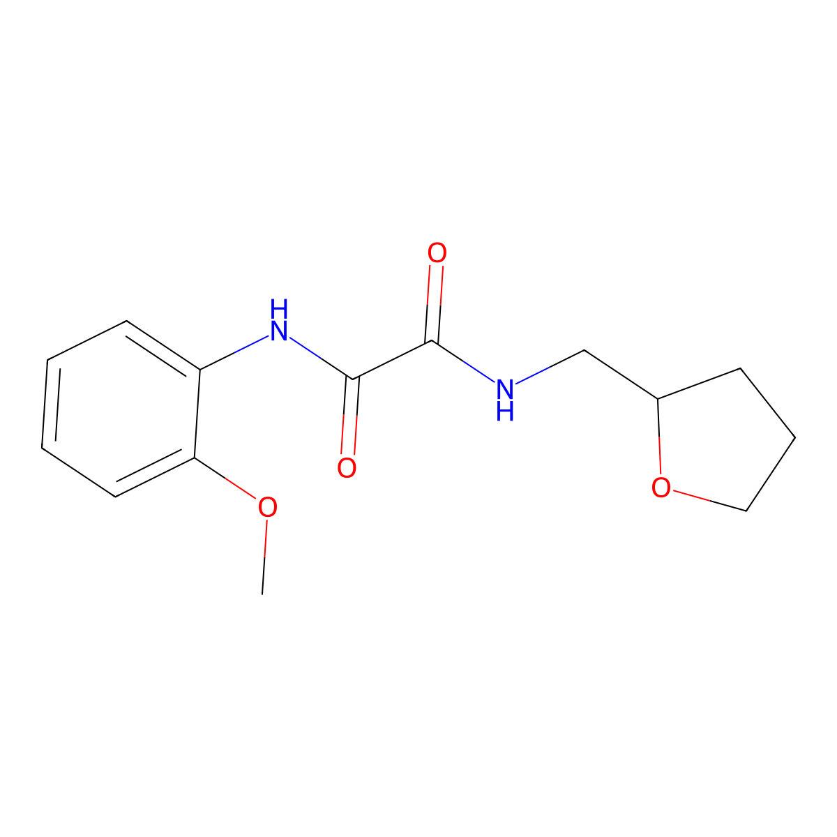 N'-(2-methoxyphenyl)-N-(oxolan-2-ylmethyl)oxamide molecular structure, CAS 331863-84-4