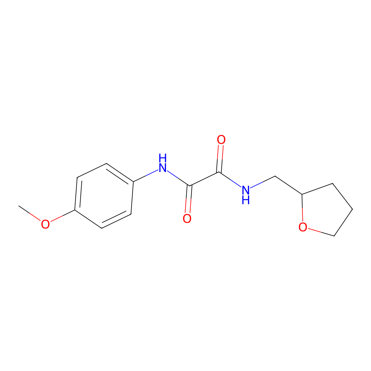 N'-(4-methoxyphenyl)-N-(oxolan-2-ylmethyl)oxamide molecular structure, CAS 331863-86-6