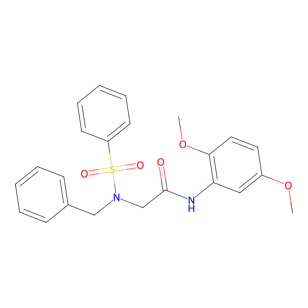 2-(N-Benzylbenzenesulfonamido)-N-(2,5-dimethoxyphenyl)acetamide molecular structure, CAS 331864-24-5